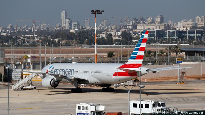 Airplanes are seen on the tarmac at Israel's Ben Gurion Airport
