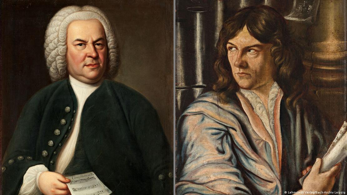 Johann Sebastian Bach and a portrait of a young man 
