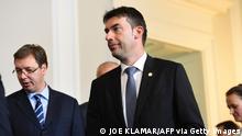 Romania's Foreign Minister Dragos Tudorache walks after a meeting on the Balkan migrant route into the EU in Vienna on September 24, 2016. / AFP / Joe Klamar (Photo credit should read JOE KLAMAR/AFP via Getty Images)