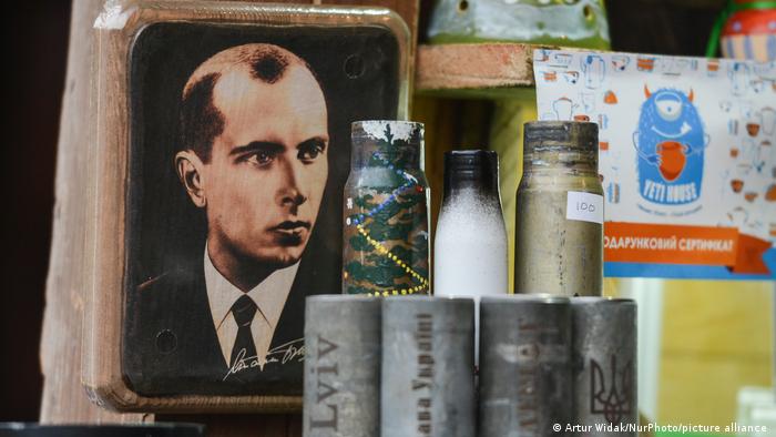 A view of Stepan Bandera's old image for sale on a local market in Lviv. On Monday, January 15, 2018, in Lviv, Lviv Oblast, Ukraine.