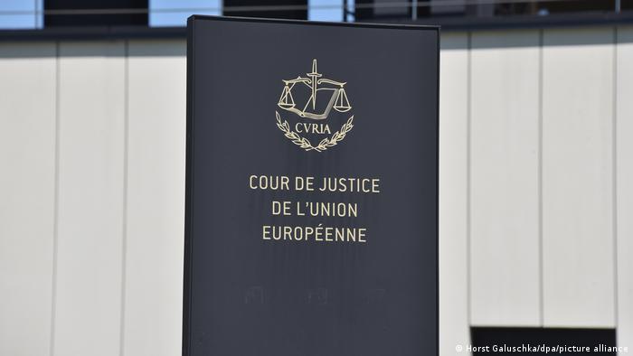 Luxemburg Schild des Europäische Gerichtshofs