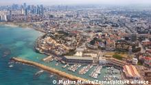 Tel Aviv Jaffa old city town port skyline Israel beach aerial view sea skyscrapers photo