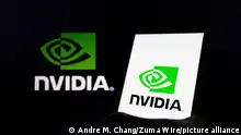 July 6, 2021, Asuncion, Paraguay: Illustration photo - Logo of Nvidia, an artificial intelligence computing company, is displayed on a smartphone screen. (Credit Image: Â© Andre M. Chang/ZUMA Wire