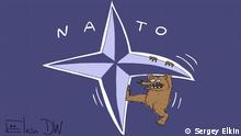Діалог Росії з НАТО легким не назвеш, карикатура