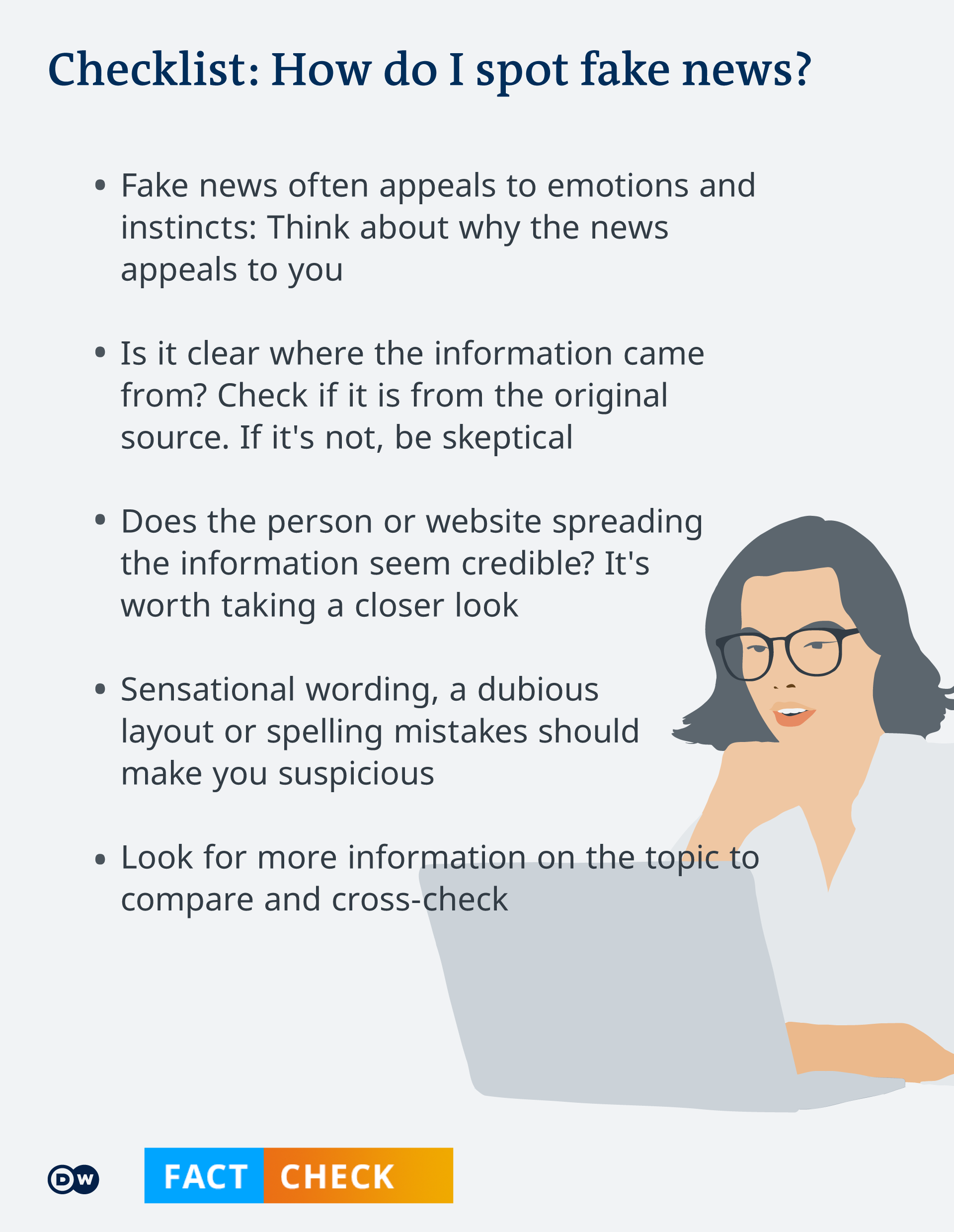 Infografik FaktenCheck Fake News EN