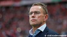 (FILES) In this file photo taken on May 25, 2019 Leipzig's German headcoach Ralf Rangnick attends the German Cup (DFB Pokal) Final football match RB Leipzig v FC Bayern Munich at the Olympic Stadium in Berlin. - Ralph Rangnick has been granted a work permit to start his reign as Manchester United manager, the Premier League club announced on Thursday. (Photo by Odd ANDERSEN / AFP) / DFB REGULATIONS PROHIBIT ANY USE OF PHOTOGRAPHS AS IMAGE SEQUENCES AND QUASI-VIDEO.