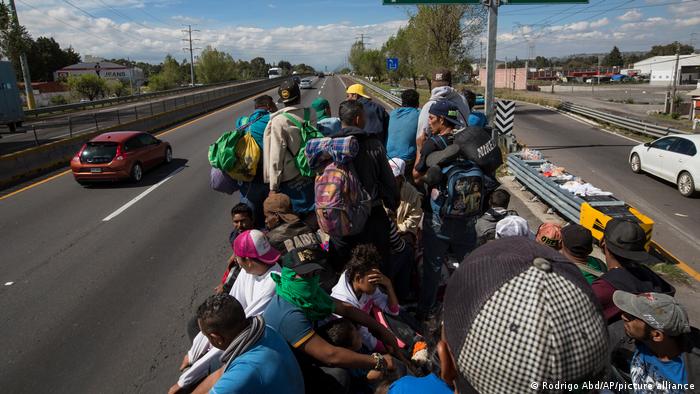 Foto simbólica de personas migrantes de Centroamérica en México