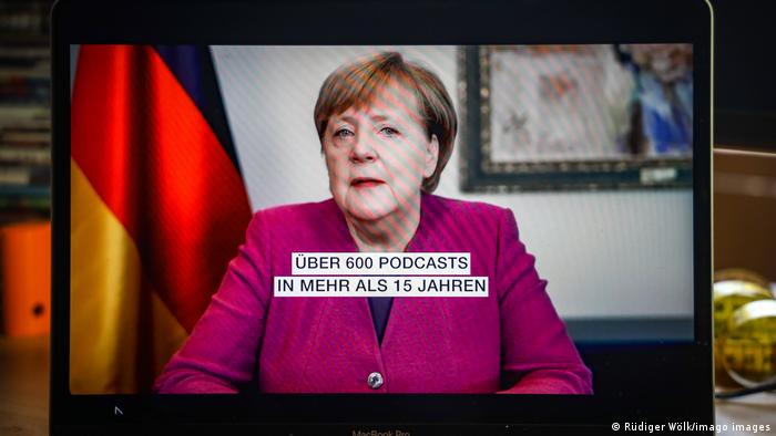 Angela Merkel hat in 15 Jahren mehr als 600 Videoshows aufgenommen