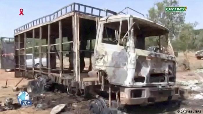 Mali Bankass | Ausgebrannter Bus nach Bewaffnetem Angriff