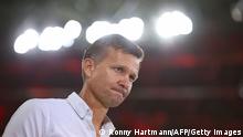 Leipzig's US head coach Jesse Marsch reacts after the German first division Bundesliga football match between RB Leipzig and FC Bayern Munich in Leipzig, eastern Germany, on September 11, 2021. - DFL REGULATIONS PROHIBIT ANY USE OF PHOTOGRAPHS AS IMAGE SEQUENCES AND/OR QUASI-VIDEO (Photo by Ronny HARTMANN / AFP) / DFL REGULATIONS PROHIBIT ANY USE OF PHOTOGRAPHS AS IMAGE SEQUENCES AND/OR QUASI-VIDEO (Photo by RONNY HARTMANN/AFP via Getty Images)