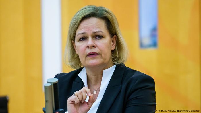 Nancy Faeser, ministra alemana del Interior.
