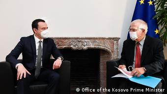 Belgien EU I Josep Borrel und der Premierminister des Kosovo Albin Kurti