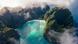Aerial view of Koh Phi Phi Island in Thailand, a bay with turquoise clear water Aerial view of Koh Phi Phi Island in Thailand, a bay with turquoise clear water