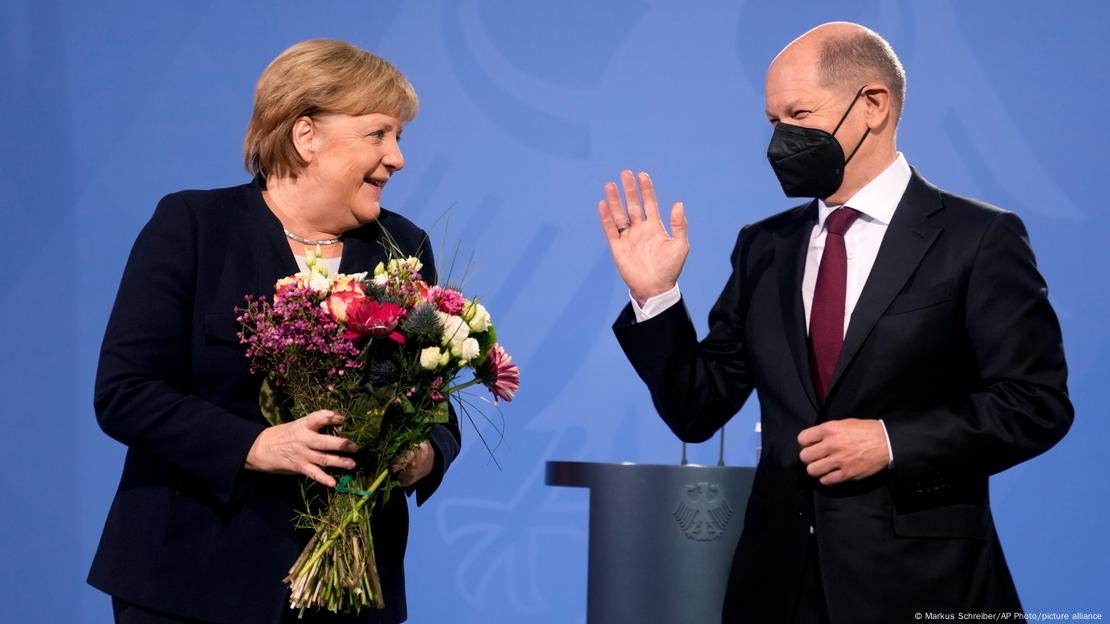 Angela Merkel e Olaf Scholz