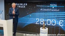 Verhaltenens Börsendebüt von Daimler Truck