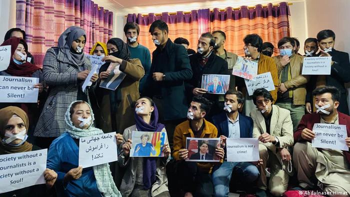Afghanistan Protest von Journalisten gegen die Taliban