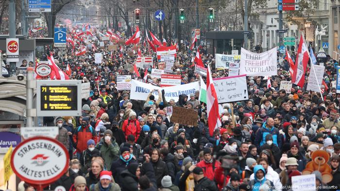 |sterreich |  Coronavirus |  Protests by the Impfgegnern in Vienna