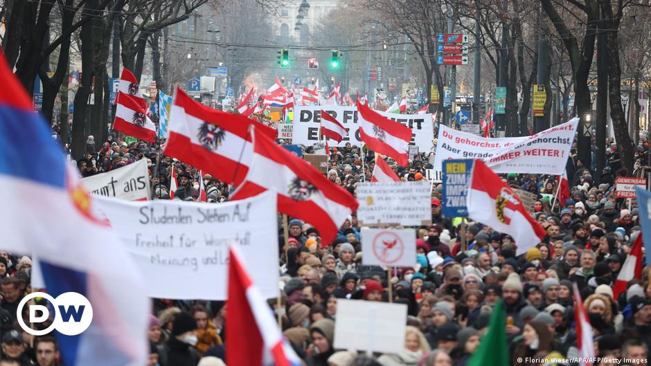 Massenprotest gegen Corona-Maßnahmen in Wien