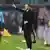 RB Leipzig's coach Domenico Tedesco directs from the touchline