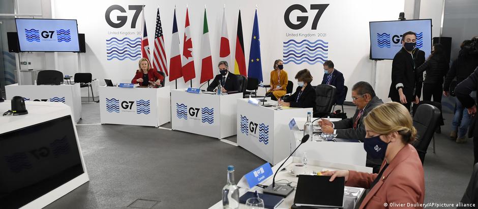Ministros das Relações Exteriores dos países do G7 se reuniram em Liverpool, na Inglaterra,