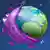 Карикатура Сергея Елкина: Сиреневый вирус "омикрон", заглатывающий Землю