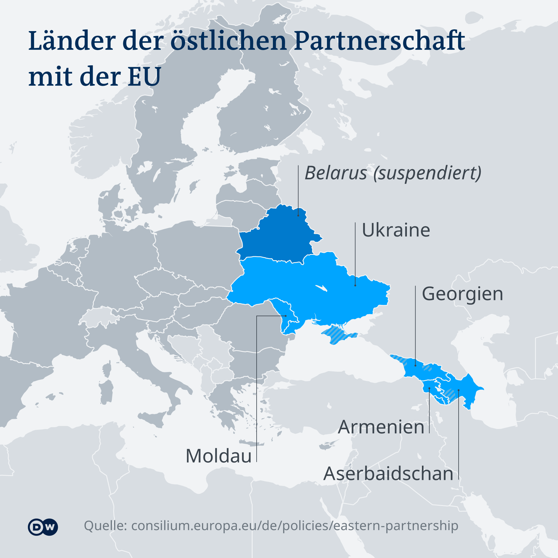 Infografik Karte Östliche Partnerschaft EU DE