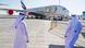 Pesawat Airbus A380 milik Emirates Airlines di Dubai Air Show, November 2021 Pesawat Airbus A380 milik Emirates Airlines di Dubai Air Show, November 2021