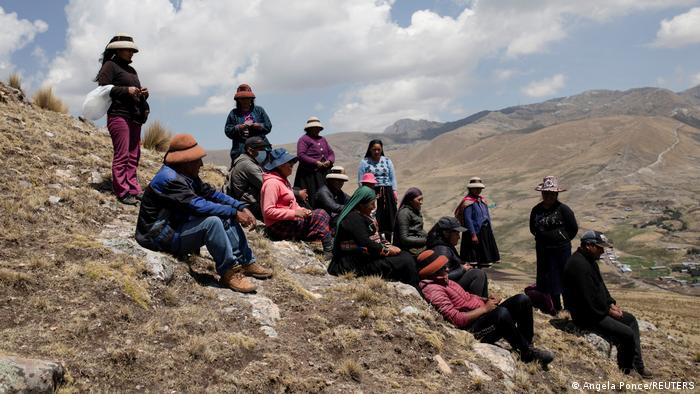 Peru Protest der Lokalbevölkerung wegen der Mine in Cusco