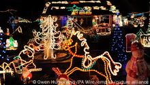 Bagby Christmas lights.The garden of Eric Marshall, 69, from Bagby, North Yorkshire who spends three weeks each year putting up thousands of Christmas lights for the public to see and donate money to charity. Picture date: Thursday December 10, 2009. Watch for PA story. Photo credit should read: Owen Humphreys/PA Wire URN:8116193