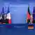 Френският президент Макрон и германският канцлер Шолц на срещата на върха в Брюксел