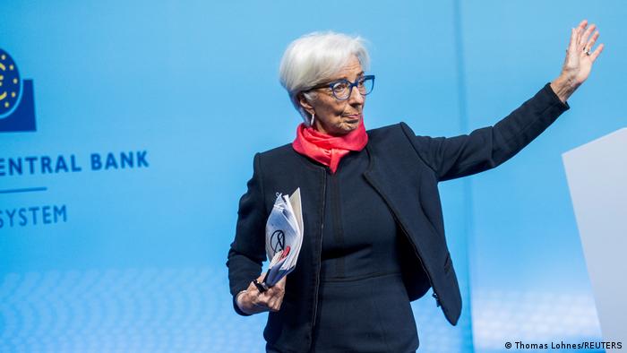 Christine Lagarde na konferenciji za novinare u Europskoj središnjoj banci