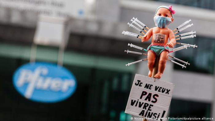 Belgien Brüssel | Proteste | Impfgegner 