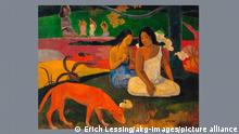 P.Gauguin, Arearea Gauguin, Paul 1848-1903. Arearea (Joyeusetes), (Freude), 1892. Oel auf Leinwand, 75 x 94 cm. R.F. 1961-6 Paris, Musee d'Orsay.