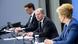 Scholz, Giffey i Wuest na konferencji prasowej Scholz, Giffey i Wuest na konferencji prasowej