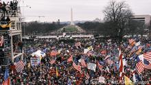 WASHINGTON, DC - JANUARY 06: Trump supporters gather outside the U.S. Capitol building following a Stop the Steal rally on January 06, 2021 in Washington, DC. A pro-Trump mob stormed the Capitol earlier, breaking windows and clashing with police officers. Trump supporters gathered in the nation's capital to protest the ratification of President-elect Joe Biden's Electoral College victory over President Donald Trump in the 2020 election. (Photo by Spencer Platt/Getty Images)