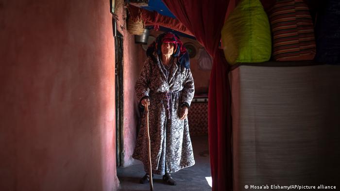 Aqli Fatima in ihrem Haus in Timahdite in Marokko - (AP Photo/Mosa'ab Elshamy)