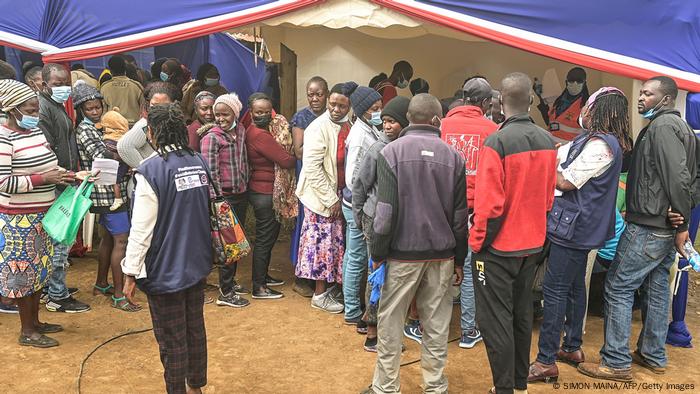 Vaccination center in Kenya