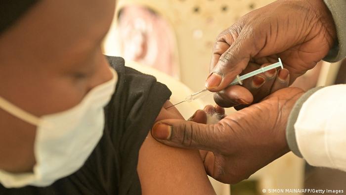 Person getting a COVID vaccine