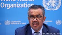 Tedros Adhanom Ghebreyesus, Director-General of the World Health Organization (WHO), speaks during a news conference in Geneva, Switzerland, December 20, 2021. REUTERS/Denis Balibouse