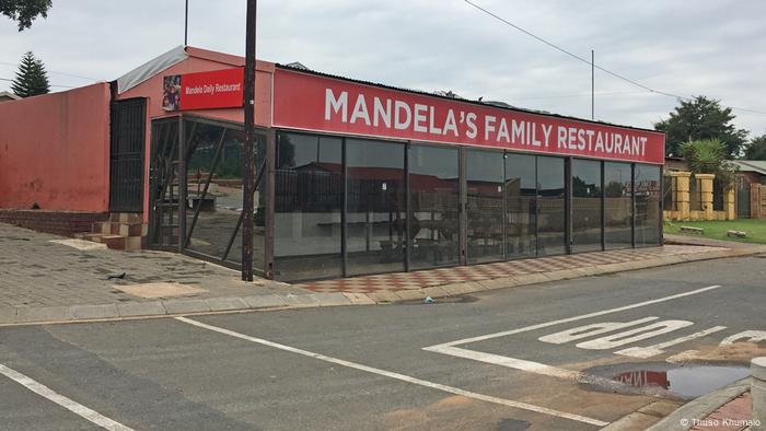 'Mandela's Family Restaurant' on Vilakazi Street, Soweto, Johannesburg, South Africa is deserted during the township's 2021 lockdown