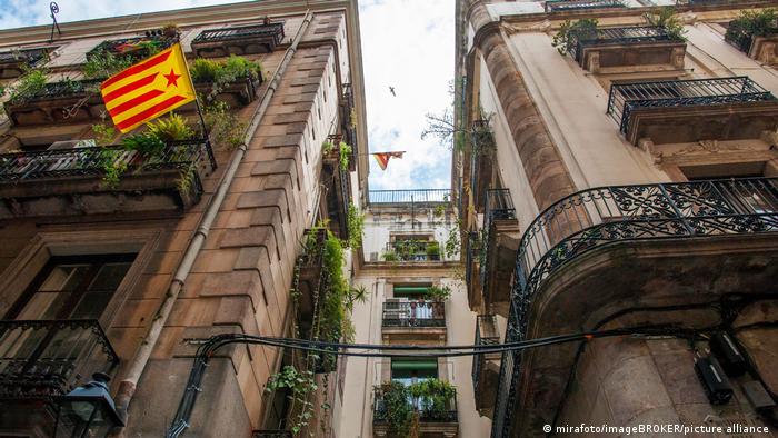 Edificios ornamentados en el Barrio Gótico de Barcelona
