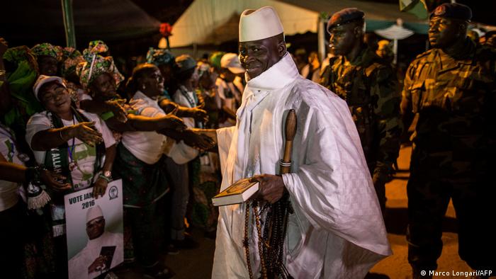O ex-Presidente da Gâmbia Yahya Jammeh está atualmente exilado na Guiné Equatorial