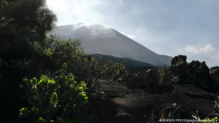 The Cumbre Vieja mountain range and national park on La Palma