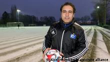 Former HSV player Mehdi Mahdavikia pictured at the Hamburg SV training ground in Norderstedt, Germany, 19 January 2016. PHOTO: AXEL HEIMKEN/DPA