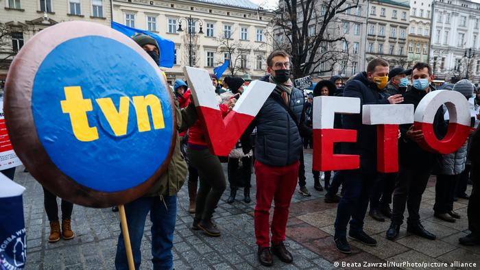 Polen Krakau | Medienfreiheit | Protest gegen Lex TVN 