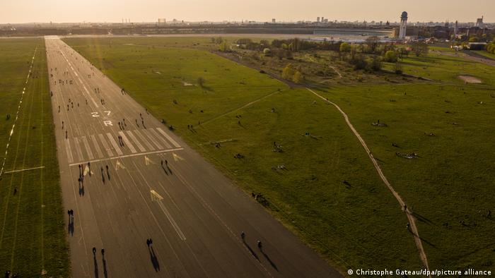 A view of Berlin's vast Tempelhof Field from above.
