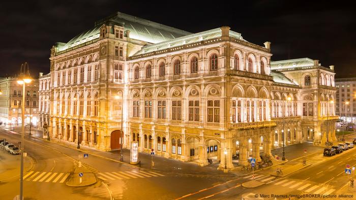 The Vienna State Opera at night