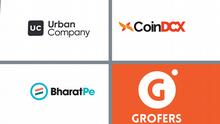 Bildkombo Indien unicorn startup companies Urban Company, BharatPe, Grofers, CoinDCX