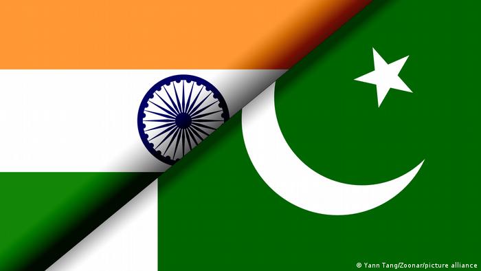 Flaggen von Indien und Pakistan