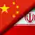 Flaggen von China und Iran